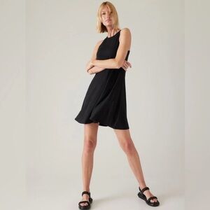 Women’s Athleta Black sleeveless SANTORINI THERA DRESS M